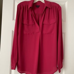 Ann Taylor Long sleeve pink blouse, size S